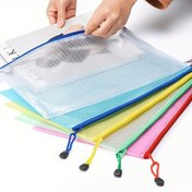 Resim 5 adet A4 Plastik Cüzdan Klasörü, Fermuar Dosyaları, 5 A4 Plastik Cüzdan Klasörü, Fermuar Dosya Belgesi Zarfı, Ofis Klasör Cebi, Dosya Zarfı, 5 Farklı Renkte Klasör Cebi. 