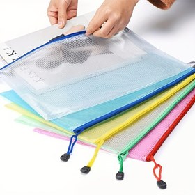 Resim 5 adet A4 Plastik Cüzdan Klasörü, Fermuar Dosyaları, 5 A4 Plastik Cüzdan Klasörü, Fermuar Dosya Belgesi Zarfı, Ofis Klasör Cebi, Dosya Zarfı, 5 Farklı Renkte Klasör Cebi. 