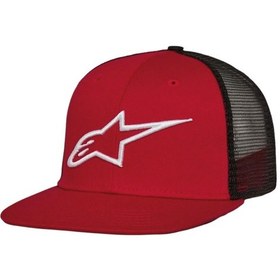 Resim Alpinestars Corp Trucker Şapka Kırmızı Siyah 