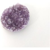 Resim Doğal Ametist Kuvars Kristal Taş 3.5- 4 Cm Reiki Şifa Çakra El Oy 