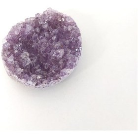 Resim Doğal Ametist Kuvars Kristal Taş 3.5- 4 Cm Reiki Şifa Çakra El Oy 