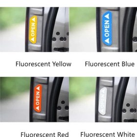 Resim Autoware Reflektörlü Açık Kapı Uyarı Etiketi, Kırmızı Renk 