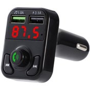 Resim X3 Kablosuz 5.0 Handsfree Araç Kiti Fm Kablosuz Ses Alıcı Verici Mp3 Çalar Çift Usb Dijital Hızlı Şarj Cihazı Siyah 