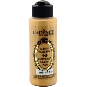 Resim Cadence Su Bazlı Yaldız Metalik Boya 120ml 100 Altın 