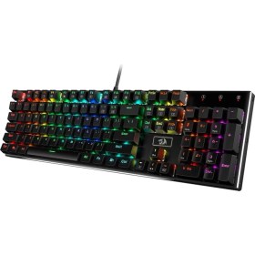 Resim K556 Mekanik Oyun Klavyesi, Abd Düzeni, Kahverengi Şalter, Taktiksel ve Tıklamalı Klavye, 18 Modlu Rgb Aydınlatma, Tam Programlanabilir, Tam Metal Panel, Ergonomik Klavye, Siyah, Us Layout 
