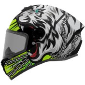 Resim Axxis Draken S Roar B3 Matt Fluor Yellow Kask Mat Gri - Yeşil 