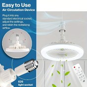 Resim 25.4 cm Akıllı Fan Işıklar çok modlu uzaktan kumanda ile, 360 derece çok yönlü ayar, Üç renk, üç hız, zamanlama özellikli, Modern Oturma Odası Yatak Odası ve Restoran için LED Fan Işıkları, Yeni yükseltilmiş kristal abajur, Yazın serin hissettiriyor 