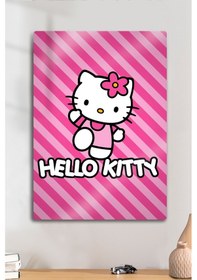 Resim Metal Baskı - Hello Kitty, Pembe Temalı, Parlak Poster 