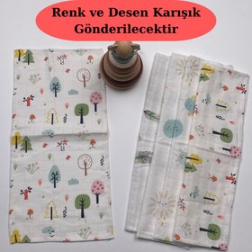 Resim İndirimli Ürün - 5'li Muslin Omuz Mendili Set - Karışık Desenli 