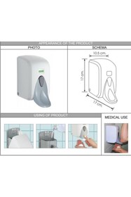 Resim Omnipazar Vialli F5M Medical Köpük Sabun Dispenseri 500 ml Beyaz 