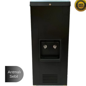 Resim Evora Sanayi Tipi Sebil 100 Litre Soğutmalı Arıtmalı Siyah Premium Endüstriyel Su Sebili 