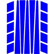 Resim Şerit Şeklinde Reflektif Mavi Sticker 