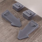 Resim 5'li Paket Ağır Hizmet Tipi Plastik Kapı Durdurucu - Yerden Ayarlanabilir Yığınlaştırılabilen Kama Stabilizatörler, Parlak Yüzey, Rüzgar ve Enerji Kaybını Önleyen, Ahşap/Karo/Halılık Koruma, Şık Tasarım, Yüksek Kaliteli Malzeme, Ev İhtiyaçları İçin Rüzgar Engelleme 