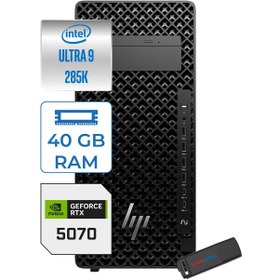 Resim Hp Ws Z2 G1I Intel Core Ultra 9 285K 5.5ghz 40GB 4tb SSD 12GB/RTX5070 Windows 11 Pro 700W Iş Istasyonu B34JZESP16 + Zettausb 