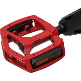Resim ForteGT Xbyc 1809 Bilyalı Bisiklet Pedalı Mtb Alüminyum Alaşımlı Reflektörlü Pedal Kırmızı Renk 
