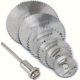 Resim 22mm'den 50mm'ye kadar ultra keskin 7 parça yüksek hızlı çelik bıçak seti + 3.17mm shank çapı - ahşap, plastik, bakır, alüminyum ve yumuşak metalleri kesmek için kolay - tüm ihtiyaçlarınızı karşılamak için en üst düzeyde çok yönlülük 