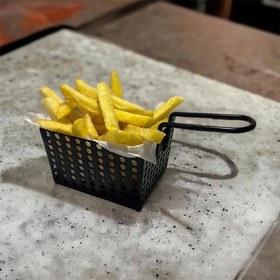 Resim Cafemarkt Model-1 Modern Mini Patates Sunum Sepeti, Siyah 