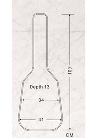 Resim Valencia Dgb1680 Akustik Gitar Kılıfı Lüks Dreadnought Uyumlu - Kalın Koruma - Siyah 