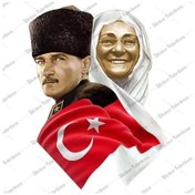 Resim Atatürk Türk Bayrağı Türkiye Başbuğ Sticker 00624 
