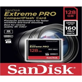 Resim Sandisk Extreme Procompact Flash SDCFXPS-128G-X46 128 GB Cf Hafıza Kartı 