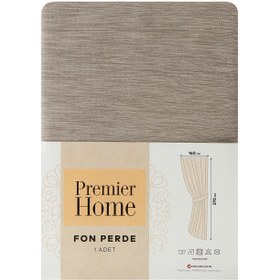 Resim Premier Home Keten Fon Perde - Bej - 140x270 cm 