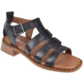 Resim Pullman Hakiki Deri Kadın Sandalet Bel-023 Siyah-Siyah 