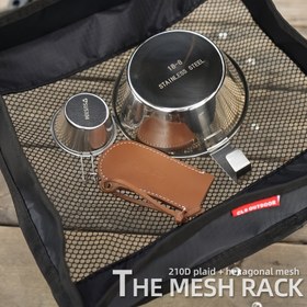 Resim The Mesh Rack Outdoor Katlanabilir Masa Aksesuarları - Kalınlaştırılmış Oxford Kumaş Depolama Ağ Çantası, Çok Katmanlı Düzenleyici ile Taşınabilir Kamp ve Piknik Ekipman Tutucu (Masa Hariç), Piknik Gereksinimleri, Rahat Stil, Dayanıklı Ağ Malzemesi 