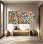 Resim Yaşamın Akışı Kanvas Tablo 