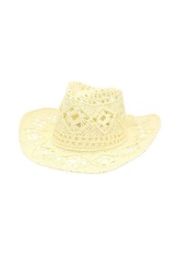 Resim Wealthglow Hasır Kovboy Şapkaları Kadınlarla Uyumlu Batı Kovboy Şapkası Tatil Partisi İle Uyumlu Geniş Kenarlı B İle Katlanabilir Tatil Plaj Güneş Şapkası Set Renkli Sunshade Xl 1pdocp 