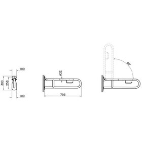 Resim Vitra Arkitekta A44468 Engelli Katlanabilir Tutunma Barı 