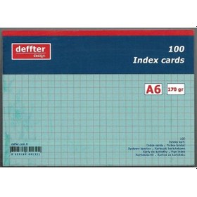 Resim Deffter A6 Kareli Index Kartı Mavi 