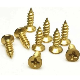 Resim Pileli Store Pilelistore Klips, Menteşe, Ayak, Ağaç, Sunta Vidası 2,2x6,5mm - Sarı 100 Adet 
