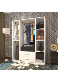 Resim Kenzlife giysi dolabı orhan 175*120*40 byz gardırop 2 çekmeceli 