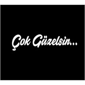 Resim SEÇ Çok Güzelsin Sticker Makyaj Aynası Sticker (8cmX2cm) 