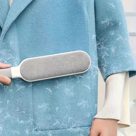 Resim Tek Parça El Kılavuzu Tüy Temizleyici Fırça | Tekrar Kullanılabilir, Çift Taraflı, Elektrostatik Evcil Hayvan Tüyü Toz Temizleyici | Plastik Sap, Elektrik Gerektirmez | Giysiler, Koltuklar, Halılar, Yatak Takımları, Mobilyalar İçin | Evcil Hayvan Tüyü Temizleme Aracı 