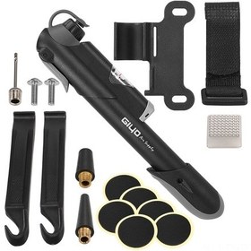 Resim Teltree Gp-41s Taşınabilir Bisiklet Pompası Seti: Basınç Göstergeli Ve Aksesuarlı Hızlı Lastik Tamir Çözümü 