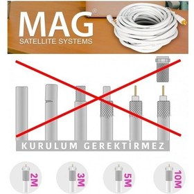 Resim 25 Metre F Konnektörlü Hazır Uydu Anten Kablosu 