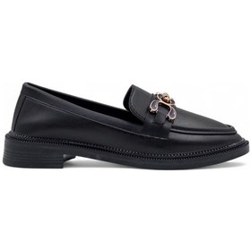 Resim Atölye Tokalı Günlük Kadın Loafer Ayakkabı Siyah 