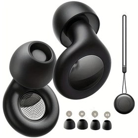 Resim Fochsia Siyah Rahat Çalışma Seyahat Ve Uyku İçin Yumuşak Yeniden Kullanılabilir Kulak Tıkacı Çeşitli Boyutlarda Bonus Kulak Kapakları İle 