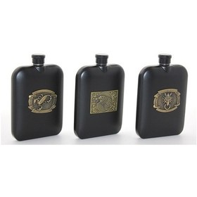 Resim Paslanmaz Çelik Kabartmalı Tekli 6 Oz Matara Alk2666 