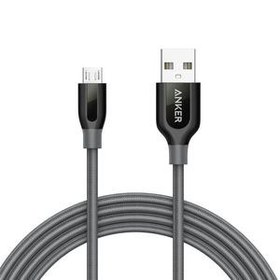 Resim Anker A8143GA1 1.82 m USB to Micro USB PowerLine+ Double Braided Nylon Cable, Gray 