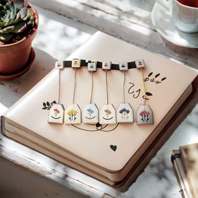 Resim Kitap sevgilileri için mükemmel bir hediye olan 6 adet şık çiçek işlemeli kitabınkalemci - Detaylı dikiş tasarımlarıyla renkli polyester sayfa işaretleri, kitabınkalemci | Sanatsal kitabınkalemci | Detaylı dikiş 