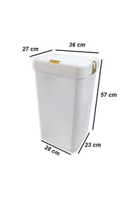 Resim Geseus Motek Tekli 40 Lt Kirli Çamaşır Sepeti+çamaşır Selesi Ikili Set, Çeyiz Seti Gold+beyaz Beyaz 