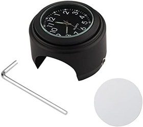 Resim Jemora Evrensel Motosiklet Gidon Metre Bisiklet Saati Su Geçirmez Yedek Motosiklet Bisikletleri için 22mm-25.4mm7/8 ''- 1'' Gidon Siyah Kabuk Siyah Kadran Saat 