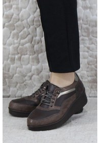 Resim Polaris 166566 Rahat Hafif Lastik Bağcıklı Kadın Ayakkabı Kahve Kahverengi 