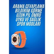 Resim 49 mm Çok Renkli Çift Kordonlu Akıllı Saat, Arama ve Bluetooth Bağlantısı 
