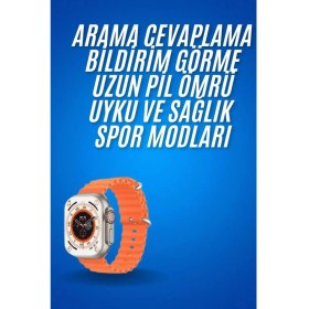 Resim 49 mm Çok Renkli Çift Kordonlu Akıllı Saat, Arama ve Bluetooth Bağlantısı 