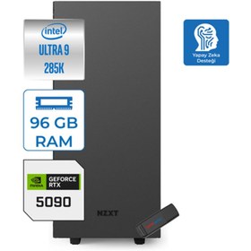 Resim Zetta Vulcan Pro Ultra 9 285K 96GB Ddr5 2tb SSD 32GB/RTX5090 Windows 11 Pro ZETVUL5090P11 + Zettausbbellek 