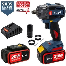 Resim Stechend SX35-2x4.0 Darbeli Somun Sıkma 1/2" 500Nm 20v 4.0Ah 
