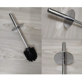 Resim Caspian Plus Klozet Fırça Sapı Ve 2 Adet Yedek Fırça Ucu ( Üniversal Tuvalet/wc Fırçası - Krom ) 